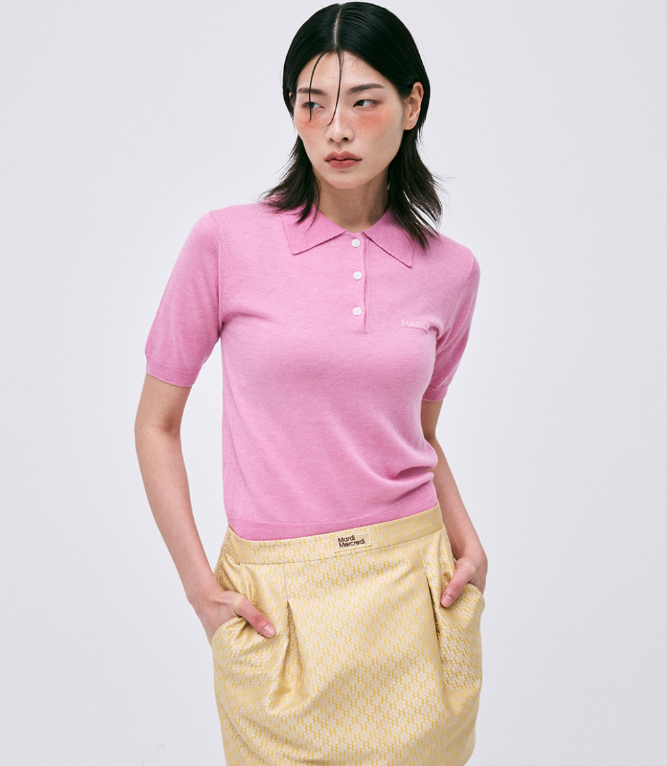 CHEMISE SLIM EN TRICOT MARDI MERCREDI PIQUET (Nouveauté 2025)