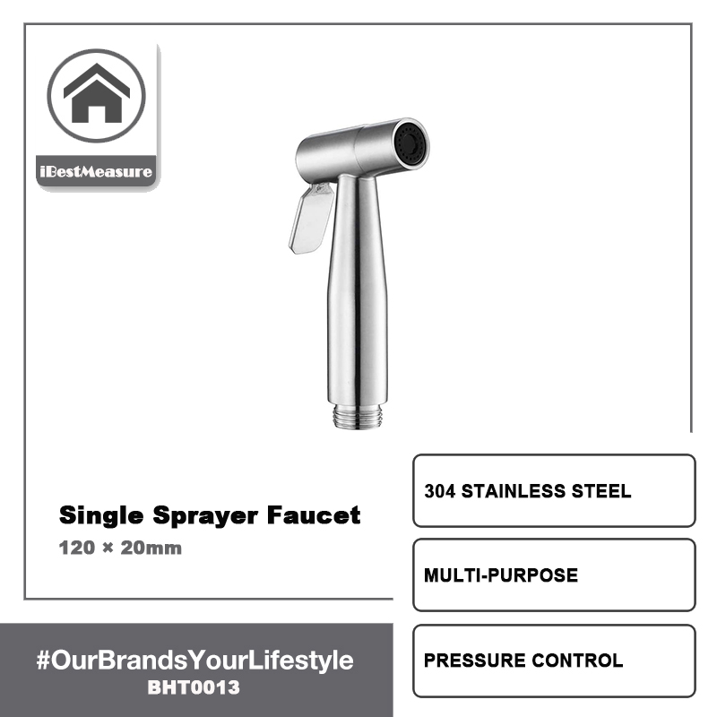 iBestMeasure Máy phun bằng thép không gỉ 304 Phòng tắm Nhà vệ sinh Máy phun Bidet Máy phun Bidet cho Phòng tắm Nhà vệ sinh Cầm tay Vòi phun nước （Chỉ có Vòi phun, không có vòi và giá đỡ)