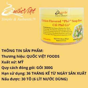 Gia vị nấu phở gà chuẩn vị Cốt Quốc Việt 300g [Quốc Việt Foods, USA]