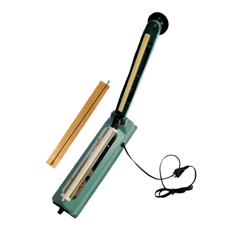 máy hàn miệng túi, Vỏ sắt bền bỉ, hàn túi PP/PE bảo, đường hàn dài 20cm; hàn túi nilon, túi zip, túi cà phê, túi lọc trà, máy dẽ sử dụng, tự ngắt điện khi đủ nhiệt - An toàn!