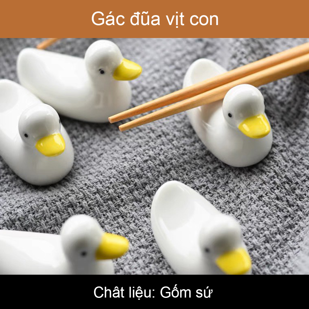 Gác đũa gốm sứ hình vịt con đáng yêu An Nam Decor