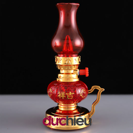 Đèn dầu điện tử dùng pin ( 1 cây ) , đèn thờ cúng trang trí tết , bàn gia tiên - Đức Hiếu Shop