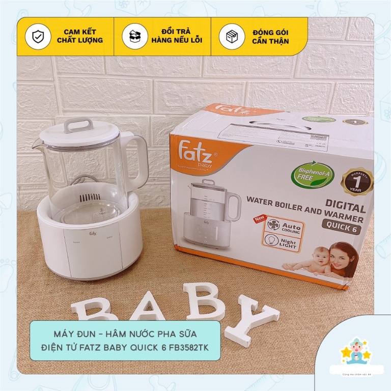 Máy đun và hâm nước pha sữa điện tử fatzbaby fatz - quick 6 - fb3582tk nam1