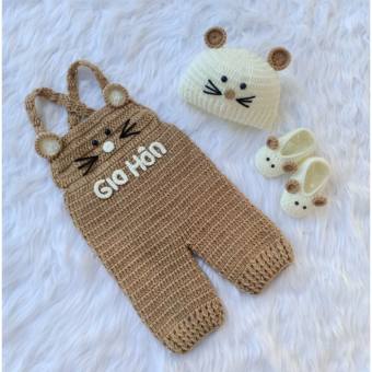 Set đồ len cho bé hình chuột (có thêu tên bé theo yêu cầu)