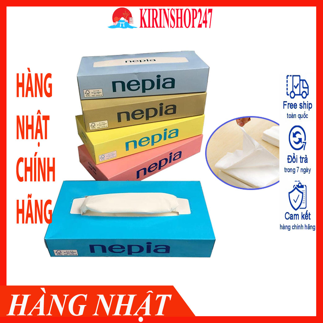 Set 5 hộp giấy ăn 150 tờ nepia - made in japan