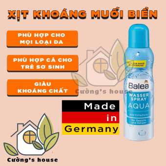Xịt khoáng Muối Biển của Đức - Balea Wasser Spray Aqua - Giàu chất khoáng - Làm đẹp - Cường house - chuyên hàng Châu Âu