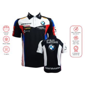 Áo thun nam, áo polo in logo BMW Motorrad co giãn thoáng mát