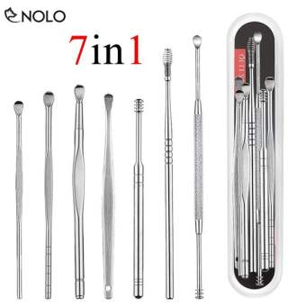 Bộ dụng cụ lấy ráy tai 7 món, bộ lấy ráy tai Inox tại nhà, thiết kế nhỏ gọn dễ dàng mang đi, dụng cụ không thể thiếu trong mọi gia đình