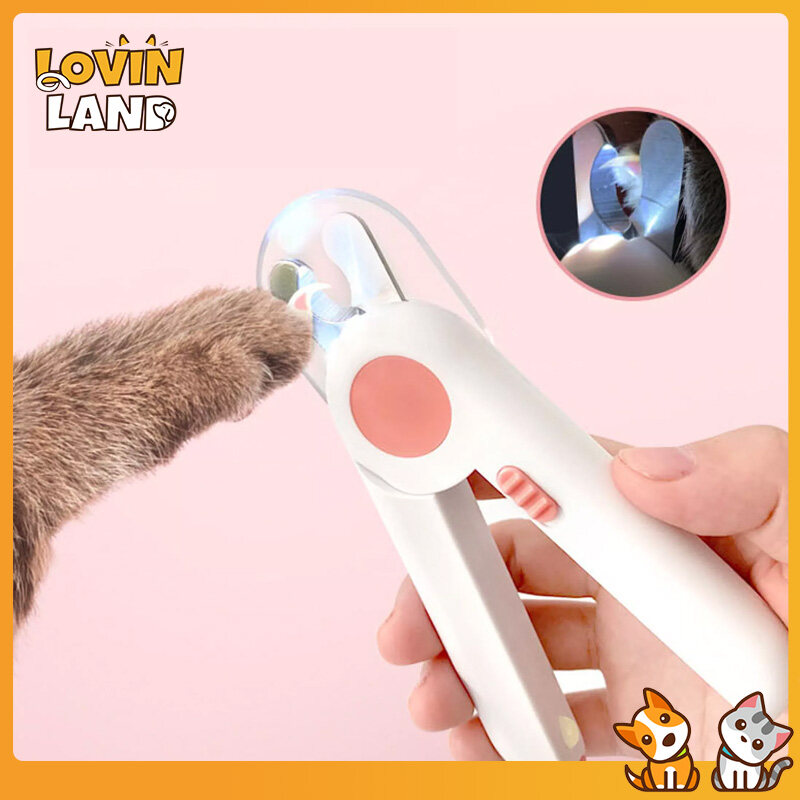 Lovinland Dụng Cụ Cắt Móng Cho Thú Cưng Dụng Cụ Chăm Sóc Đồ Cắt Móng Cho Chó Mèo Đèn LED Dụng Cụ Cắt Móng Chuyên Nghiệp Dụng Cụ Cắt Móng Thỏ Chải Lông Động Vật Phụ Kiện Thú Cưng Kèm Dũa Móng Dễ Dàng Vệ Sinh