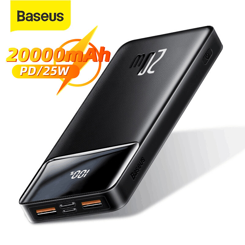 Baseus Sạc dự phòng di động PD 20W 20000mAh Pin ngoài Sạc nhanh cho iPhone 13 Pro Max 12 Mini 11 Sam