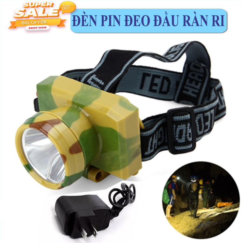 Đèn pin đội đầu - Đèn pin thợ mỏ đeo đầu siêu sáng Vegabuy -Đèn pin đội đầu siêu sáng - Đèn Pin Led Siêu Sáng Đội Đầu 1 Bóng- Đèn pin đội đầu siêu sáng, đèn pin, đèn đội đầu, đèn đeo trán