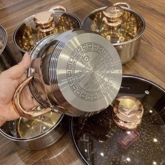 Bảo Hành 12TƯ Bộ nồi 6 món vung kính Engelberg EB-8013 (Đức