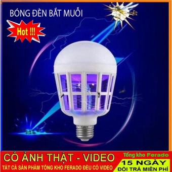Đèn Bắt Muỗi Bóng Tròn Led 15W , Bóng đèn bắt muỗi thông minh