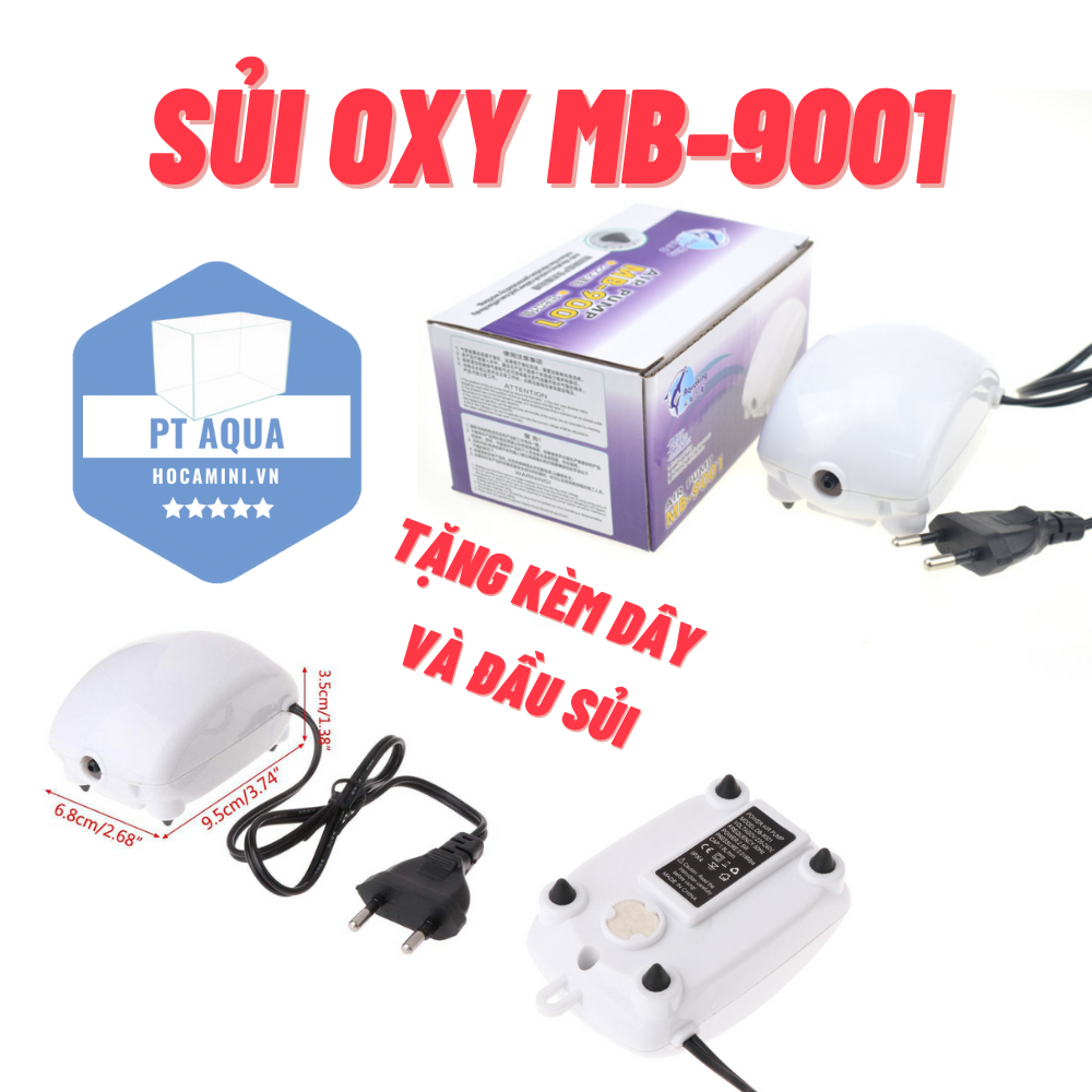 Máy sủi oxi mb-9001 cho hồ cá, hồ thủy sinh
