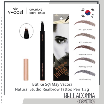 Bút Kẻ Sợi Mày Vacosi Natural Studio Realbrow Tattoo Pen 1.3g