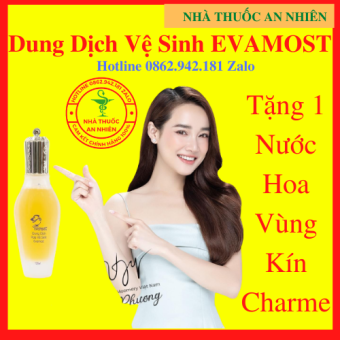 [ CHÍNH HÃNG] Evamost - Dung dịch rửa vệ sinh Evamost - Chiết xuất hoàn toàn từ thiên nhiên Làm hồng và se khít vùng kín Kháng khuẩn khử mùi hôi Làm thơm v.ù.n.g k.í.n dung tích 120ml - AN002