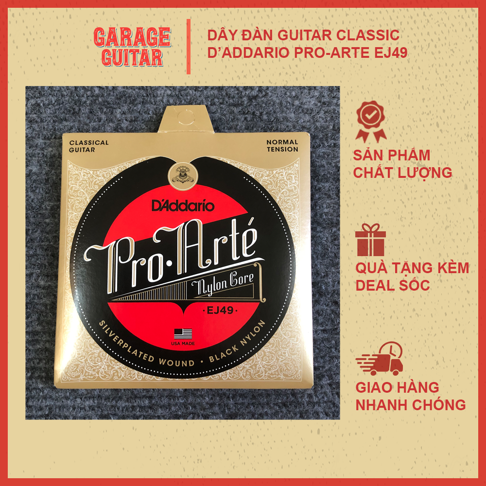 Dây đàn nylon loại tốt dành cho đàn Guitar Classic D’Addario Pro Arte EJ49 - Garage Guitar