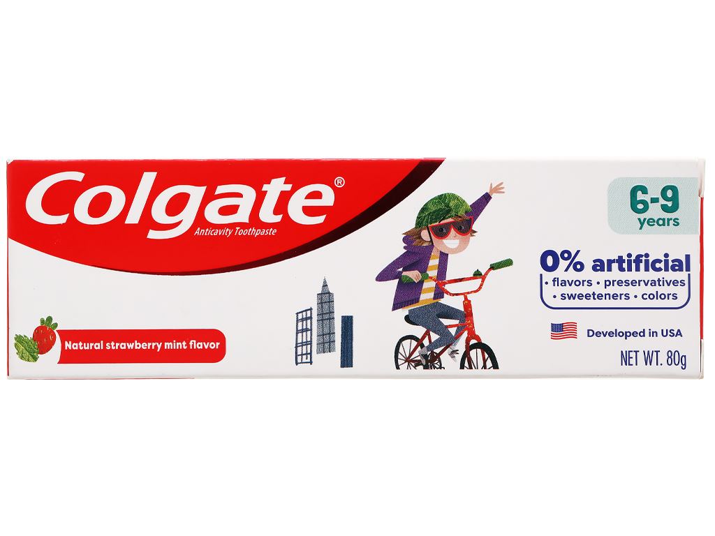 Kem đánh răng cho bé từ 6 - 9 tuổi Colgate hương dâu bạc hà 80g