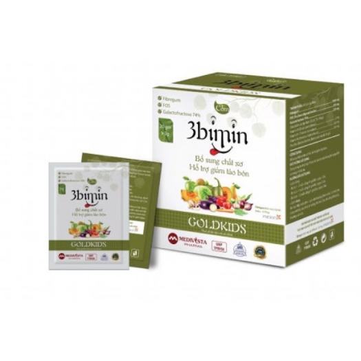 Cốm 3Bimin Chất Xơ - Giảm Táo Bón Cho Trẻ (Hộp 20 Gói).