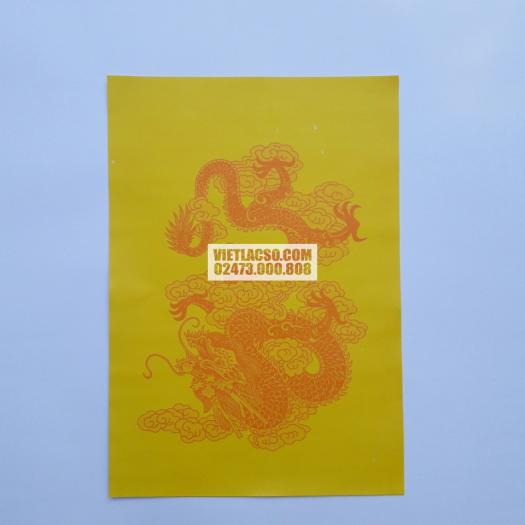 Giấy In Sớ Việt Lạc rồng RCD a4 1000D60 nền vàng