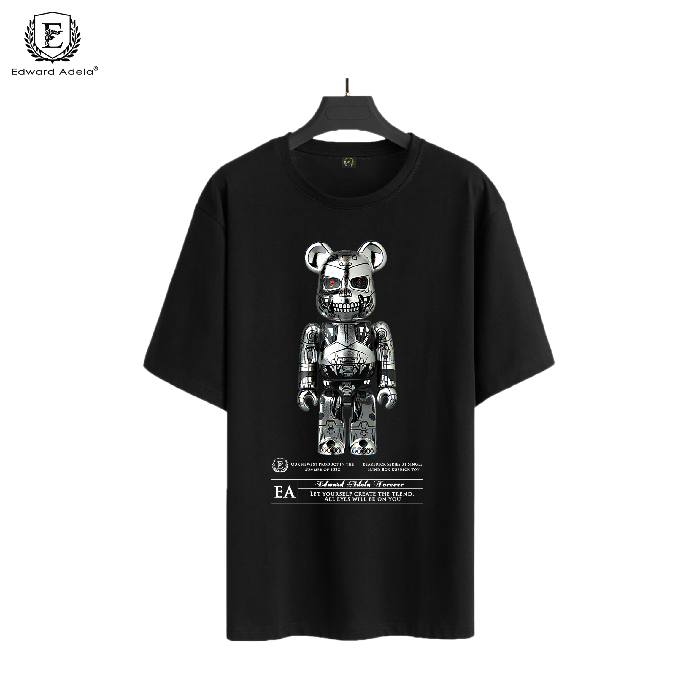 Ao thun tay lo. áo phông local brand oversize unisex nam nu in hình gấu edt158 edward adela