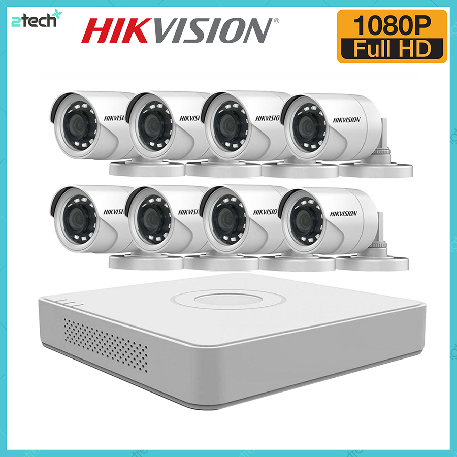 [Trả góp 0%]Bộ Camera Quan Sát Hikvision 8 Kênh 2.0MP Full HD - Hàng Chính Hãng