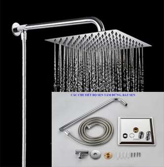 Bộ sen tắm đứng  bát sen inox SUS 304, bát sen 20 cm