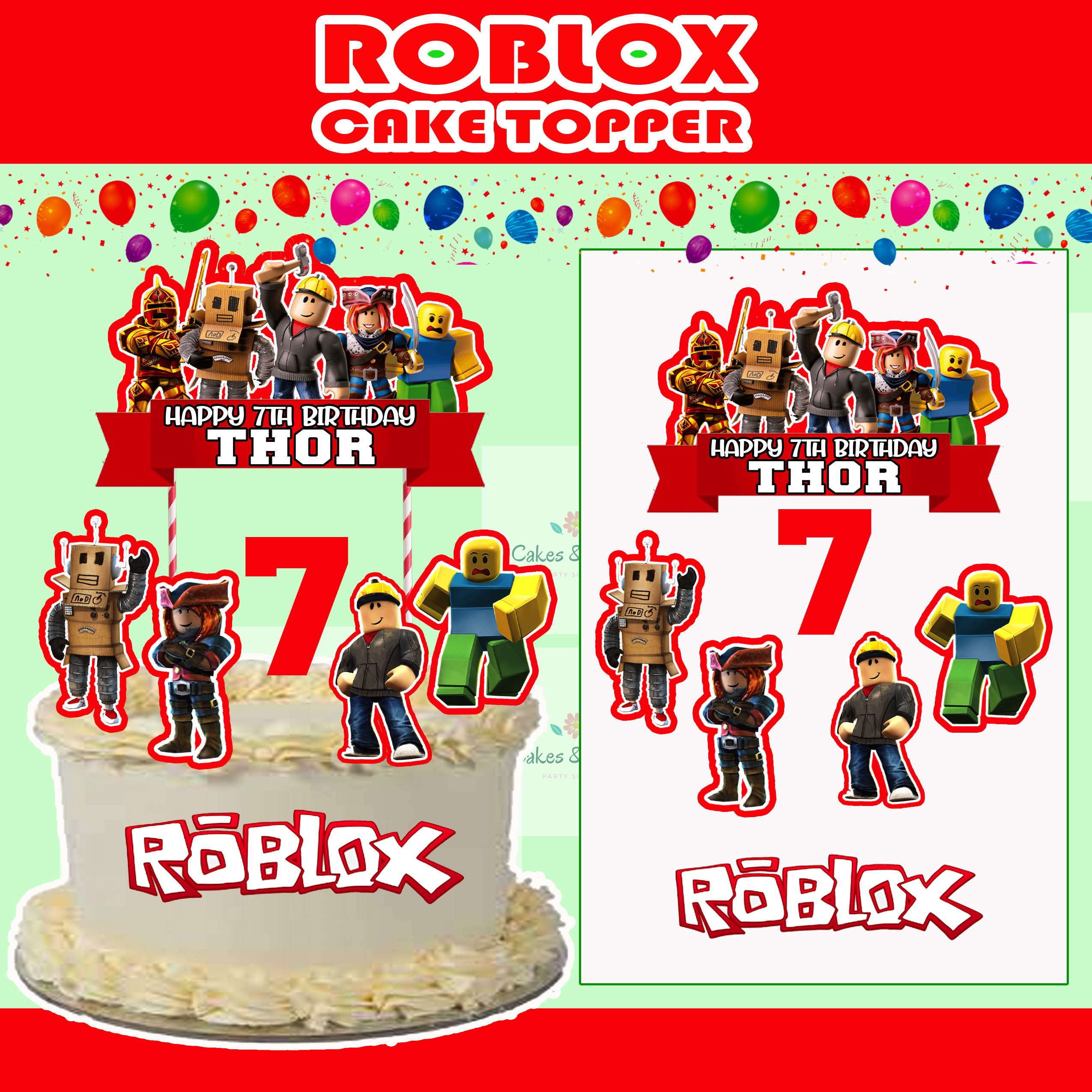 Roblox Logo 228-674 Cupcake Topper