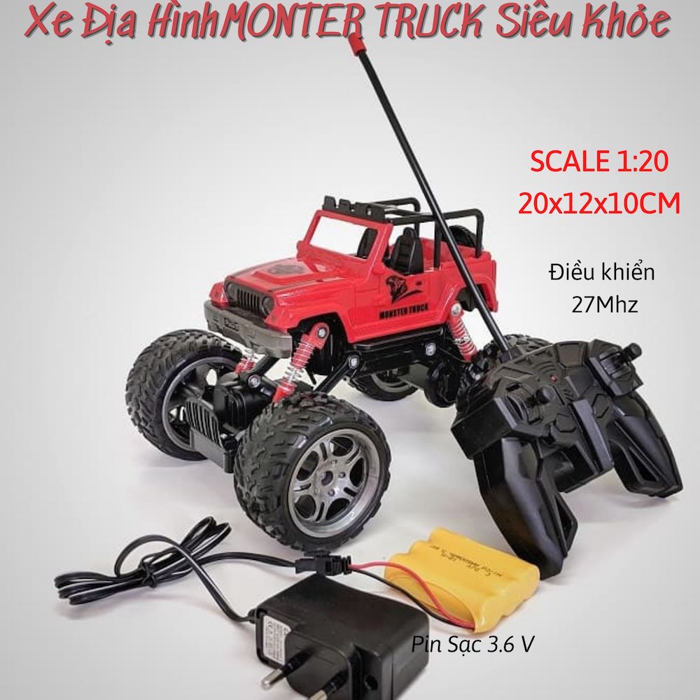 Xe điều khiển địa hình leo núi rock crawler pin sạc nhiều mẫu