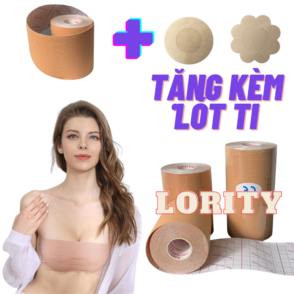 Cuộn băng dán nâng ngực, keo vải dán ngực, băng dán vải nâng ngực , định hình, keo nịt ngực, miếng dán nâng ngực KINESIOLOGY