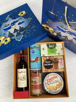 Giỏ Quà Tết, Hộp Quà Tết, Hộp gỗ với các sản phẩm thương hiệu Cao Cấp, Sang Trọng Tặng Người Thân, Đối Tác Dịp Tết 2023 ( có Giao Hỏa Tốc - Nhiều Mẫu - Kèm Túi Đựng)