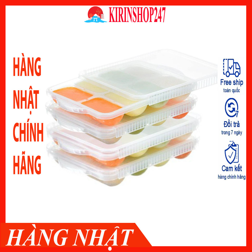 Khay trữ đông, khay trữ đồ ăn dặm 6 ngăn, 8 ngăn 50ml Skater - Hàng Nội Địa Nhật