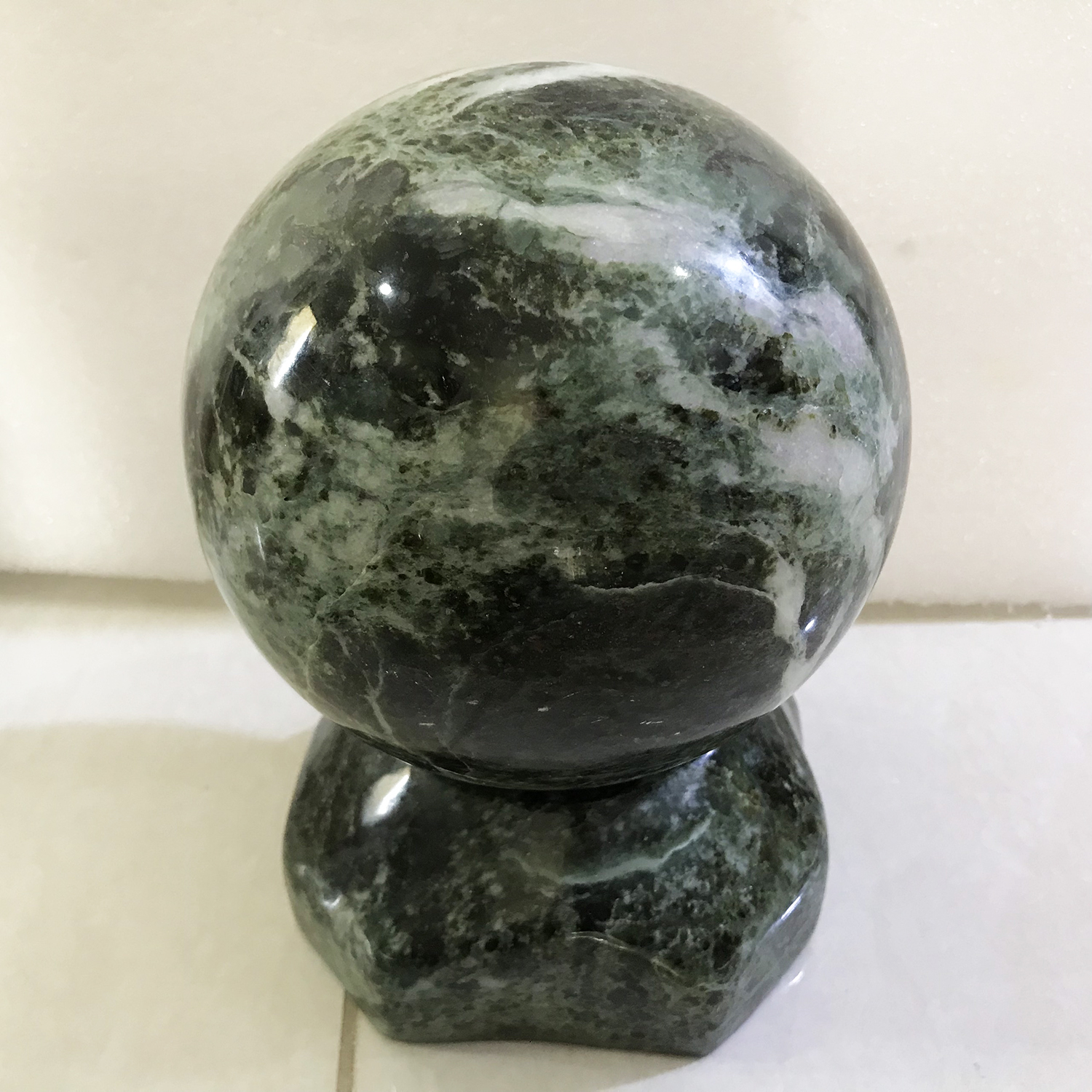 [HCM]Cầu bi phong thủy đá serpentine đường kính 12-23 cm cho ngươi mệnh Hỏa và mộc