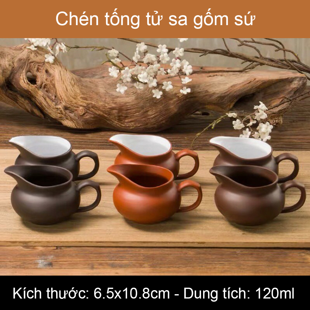 Chén tống tử sa gốm sứ, chén rót nước trà đạo An Nam Decor