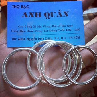 Vòng tay chân bạc em bé nguyên chất