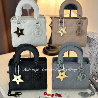 Túi quai cầm + đeo chéo size 18 chuẩn form kèm phụ kiện ngôi sao, khăn full màu