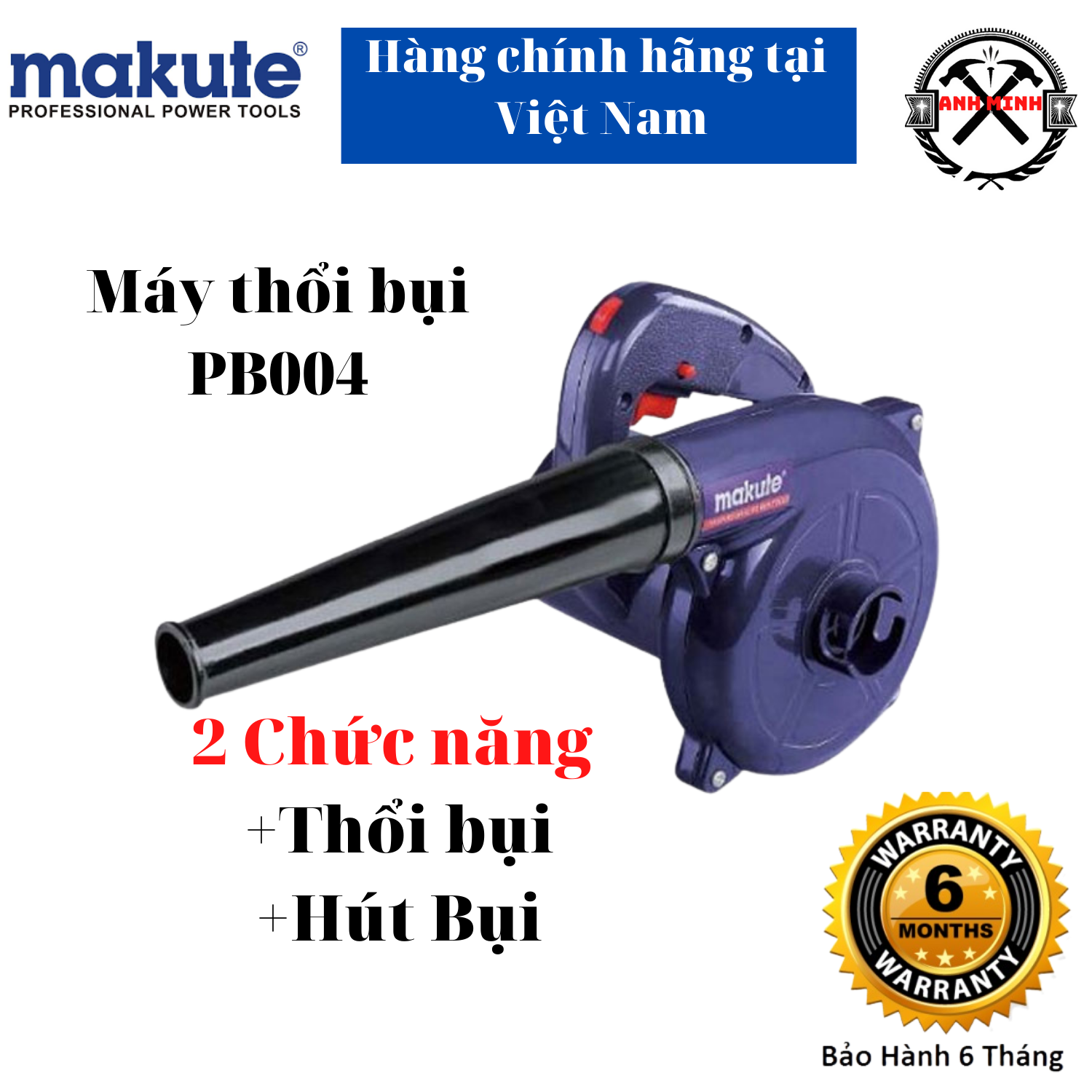 Máy thổi hút bụi Makute PB004 chính hãng công suất 600W