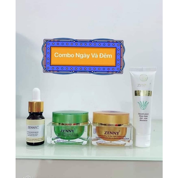 [HCM]BỘ ĐÔI KEM ZENNY NGÀY VÀ ĐÊM CHÍNH HÃNG TẶNG SỮA RỬA MẶT VÀ SERUM