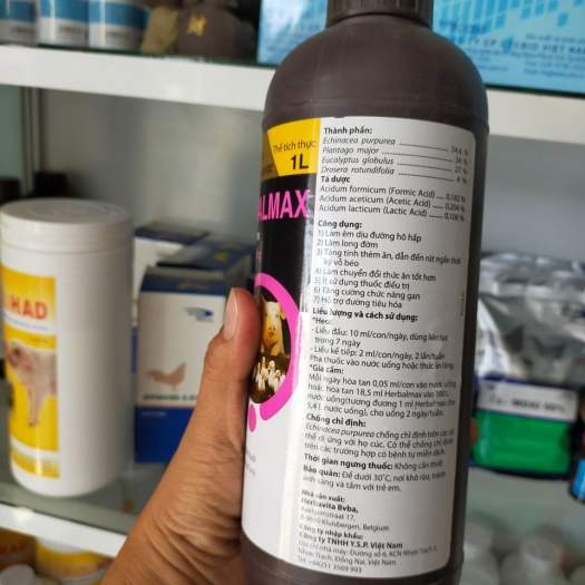 GIẢI ĐỘC TĂNG CƯỜNG CHỨC NĂNG GAN DÀNH CHO GÀ CÒI XƯƠNG CHẬM LỚN - HERBALMAX 1L