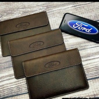 Ví đựng giấy tờ xe ô tô, giấy đăng kiểm ô tô da PU cao cấp - in dập logo FORD