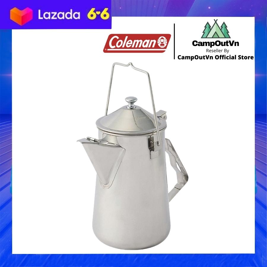 Ấm đun nước coleman cắm trại dã ngoại du lịch ấm inox đẹp Fireplace campout A170
