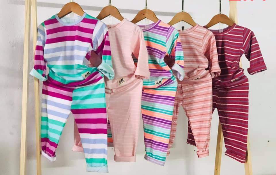 Combo 3Bộ dài tay kẻ sọc nhiều màu cho bé trai - bé gái Chất vải cotton xuất dư mềm mịn - HÀNG ĐẸP