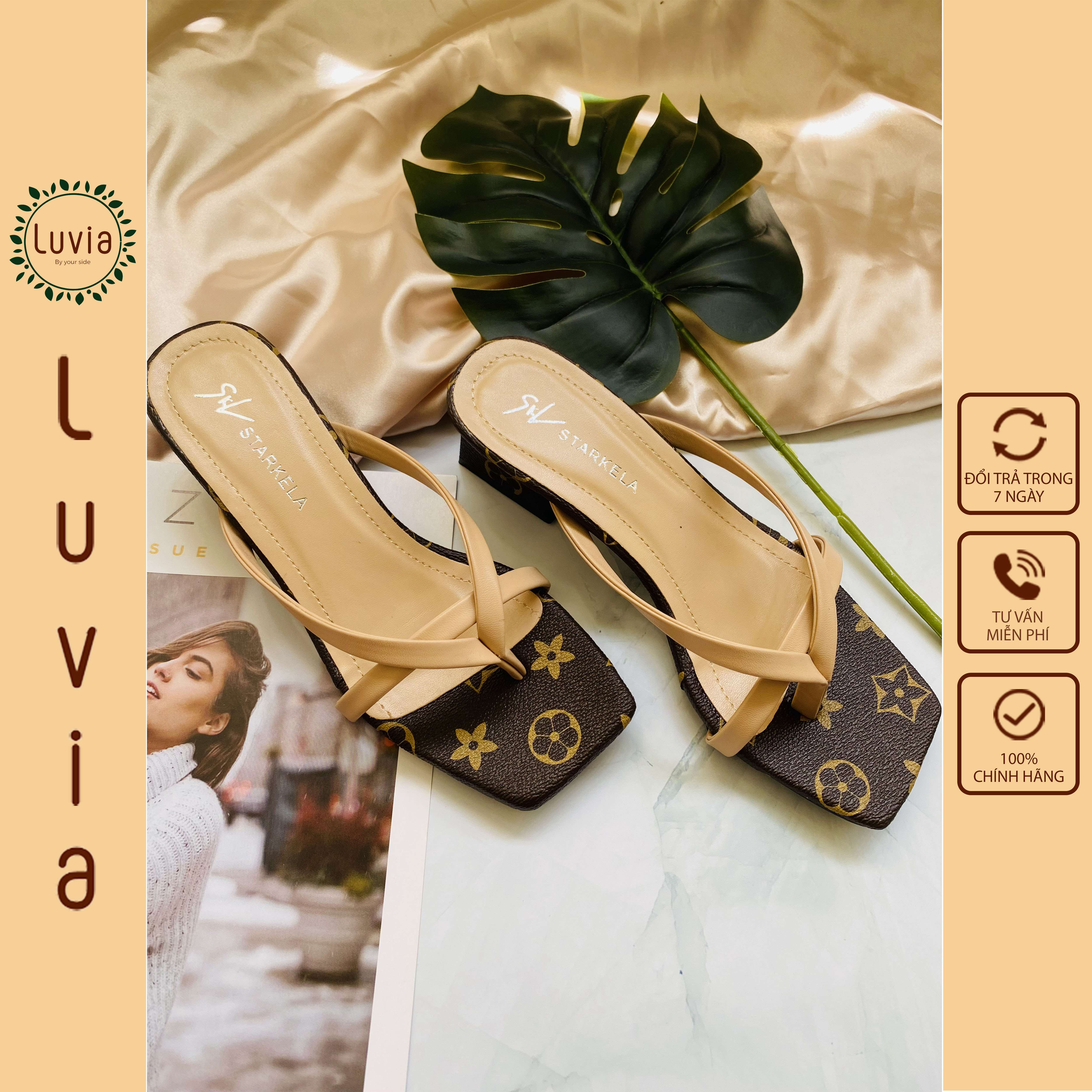 Dép nữ cao gót 5p xỏ ngón thời trang đẹp Luvia 22CG