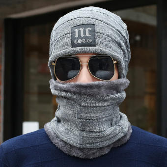 Mũ len kèm khăn lót lông NC siêu ấm, mũ len nam, mũ len nữ, mũ len đẹp, mũ len nam hàn quốc, mũ len hàn quốc