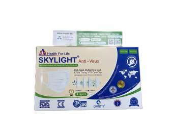 Khẩu trang Y Tế Kháng Khuẩn 4 LỚP SKYLIGHT (50 cái/hộp) Cophar