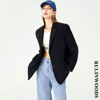 CHICCHIC Áo Blazer Thời Trang INS Cho Nữ Áo Khoác Vest Form Rộng