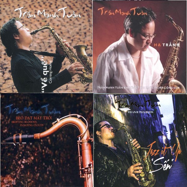 Bộ 4 đĩa cd saxophone trần mạnh tuấn