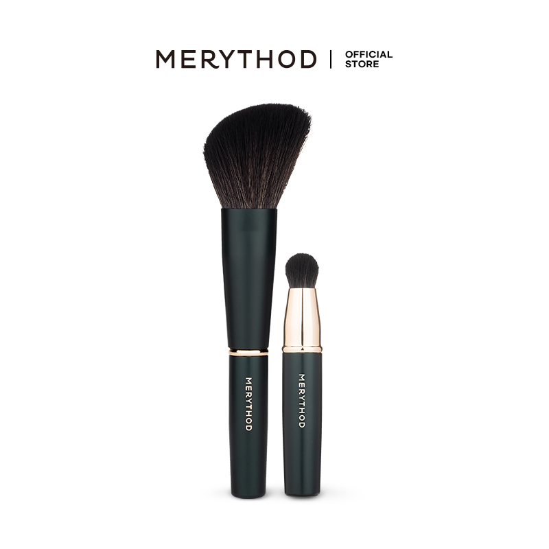 Gambar [MERYTHOD] Reel Edge Double Brush Set For Contouring, Blushing, and Highlighting