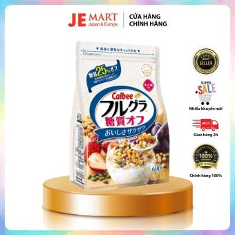 NGŨ CỐC CALBEE ÍT ĐƯỜNG NHẬT GÓI TRẮNG 600G