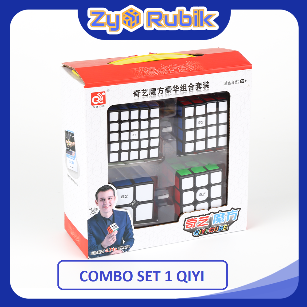 Combo 4 rubik set 1 qiyi gift box - zyo rubik